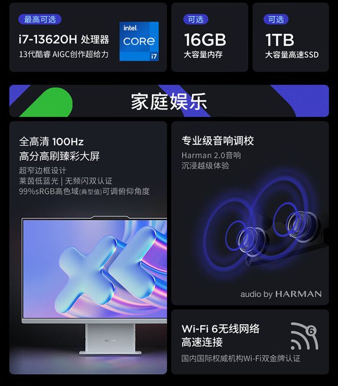 联想2024款一体机登场配27英寸大屏酷睿i5处理器售4799元(图2)