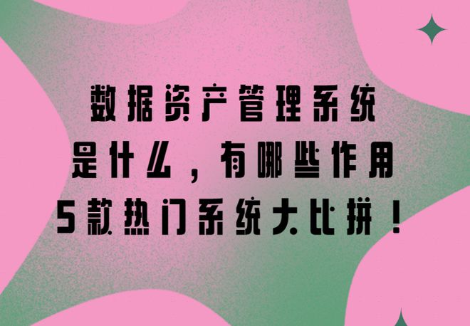 z6尊龙·凯时：数据资产管理系统是什么有哪些作用5款热门系统大比拼！