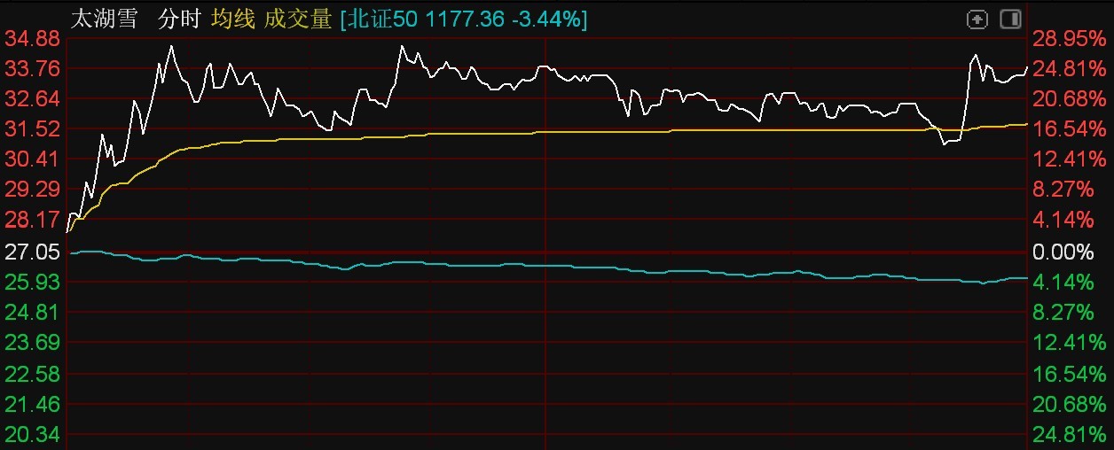 z6尊龙·凯时：北证50指数跌超3%太湖雪逆势大涨逾25%(图3)