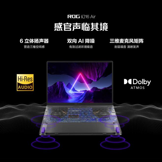 新U+RTX50系独显！ROG幻16Air2025开启预约MBP最佳平替来了(图8)
